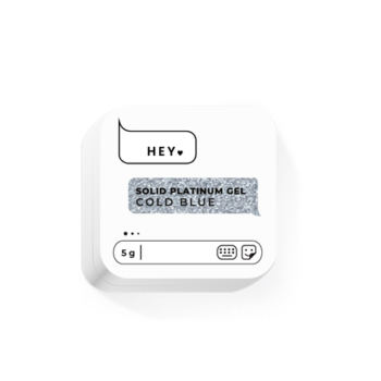 HEYLOVE Solid Platinum Gel Cold Blue 5 g – gel glitter azul frio para nail art