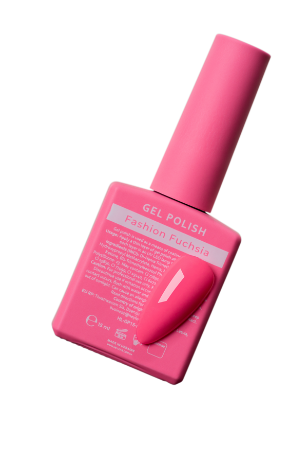 HEYLOVE Gel Polish Fashion Fuchsia, 15 ml - verniz gel fúchsia - Image 2