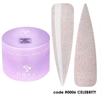 DNKa’ Builder Gel #0006 Celebrity, 30 ml – gel construtor com glitter