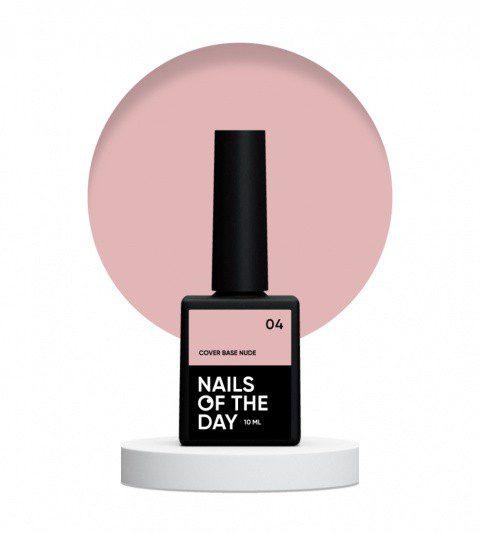 NAILSOFTHEDAY Cover Base Nude 04 – bege leitoso, 10 ml