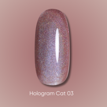 Dark gel polish Hologram cat 03, 6 ml