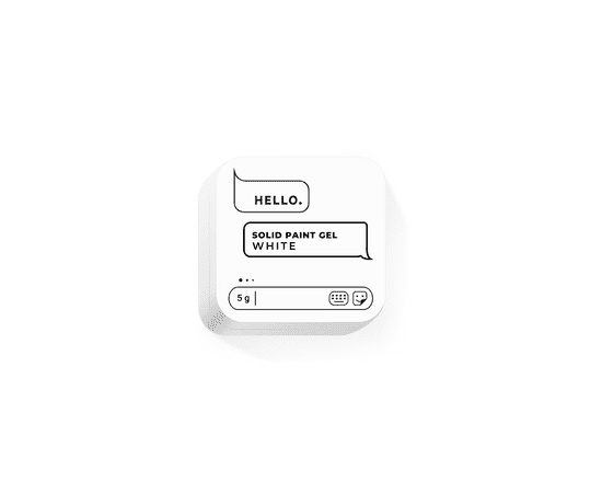 HEYLOVE. Solid Paint Gel, 5 g – gel-pintura branco