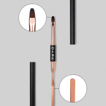 DARK pincel duplo preto (espátula + gel arredondado 9 mm)