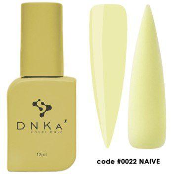 DNKa’ Cover Base #0022 Naive, 12 ml – base camuflagem amarelo-claro