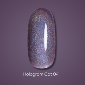 Dark gel polish Hologram cat 04, 6 ml