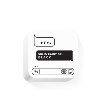 HEYLOVE Solid Paint Gel Black 5 g – gel paint preto para nail art e linhas finas