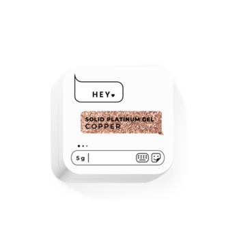 HEYLOVE Solid Platinum Gel Copper 5 g – gel glitter cobre para nail art