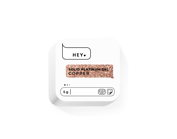 HEYLOVE Solid Platinum Gel Copper 5 g – gel glitter cobre para nail art
