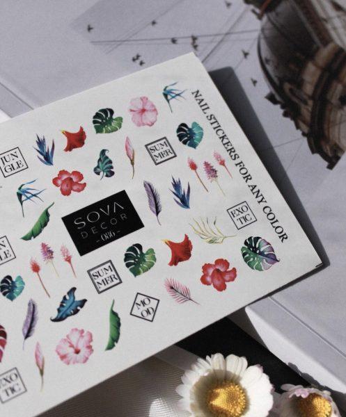 Autocolantes de água para unhas SOVADECOR 086