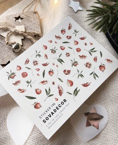 Autocolantes de água para unhas SOVA Decor 116