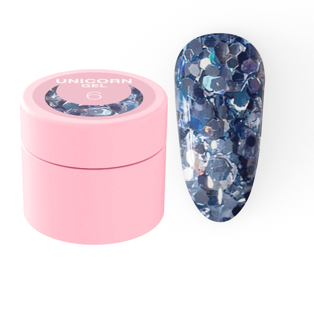 Gel com glitter Luna Unicorn 6 (5 ml)
