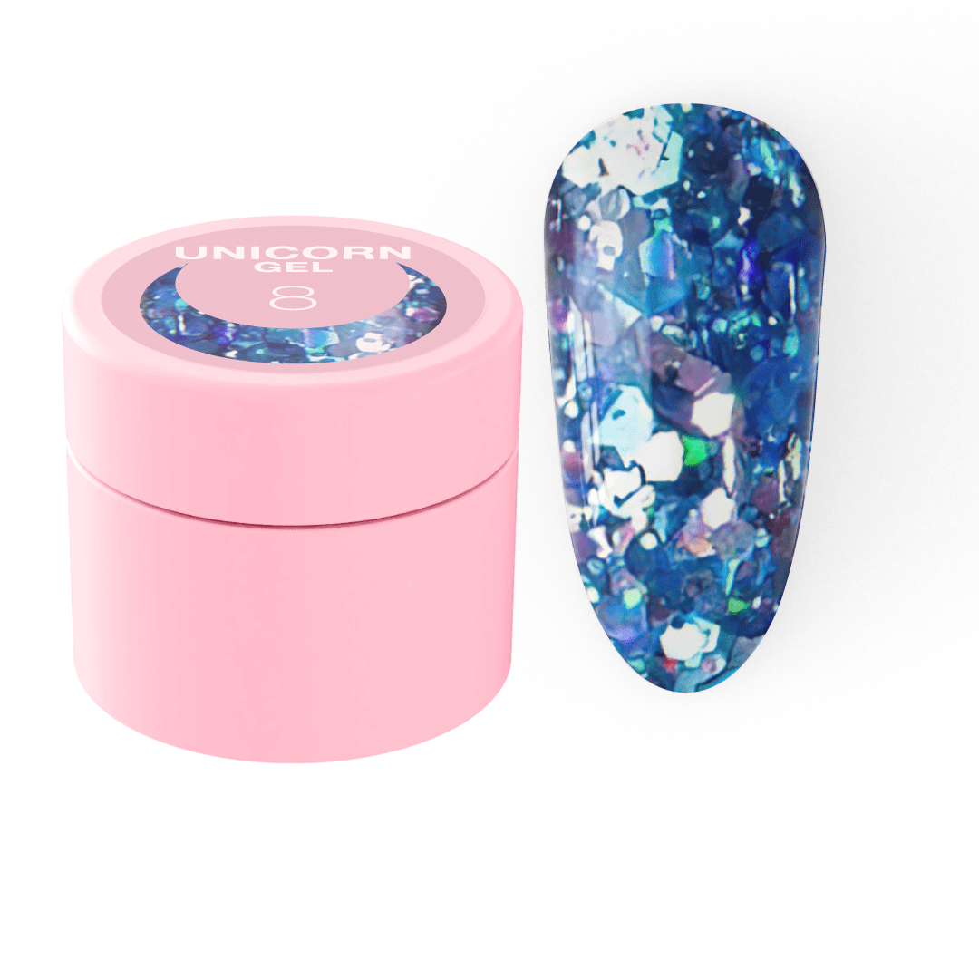 Gel com glitter Luna Unicorn 8 (5 ml)