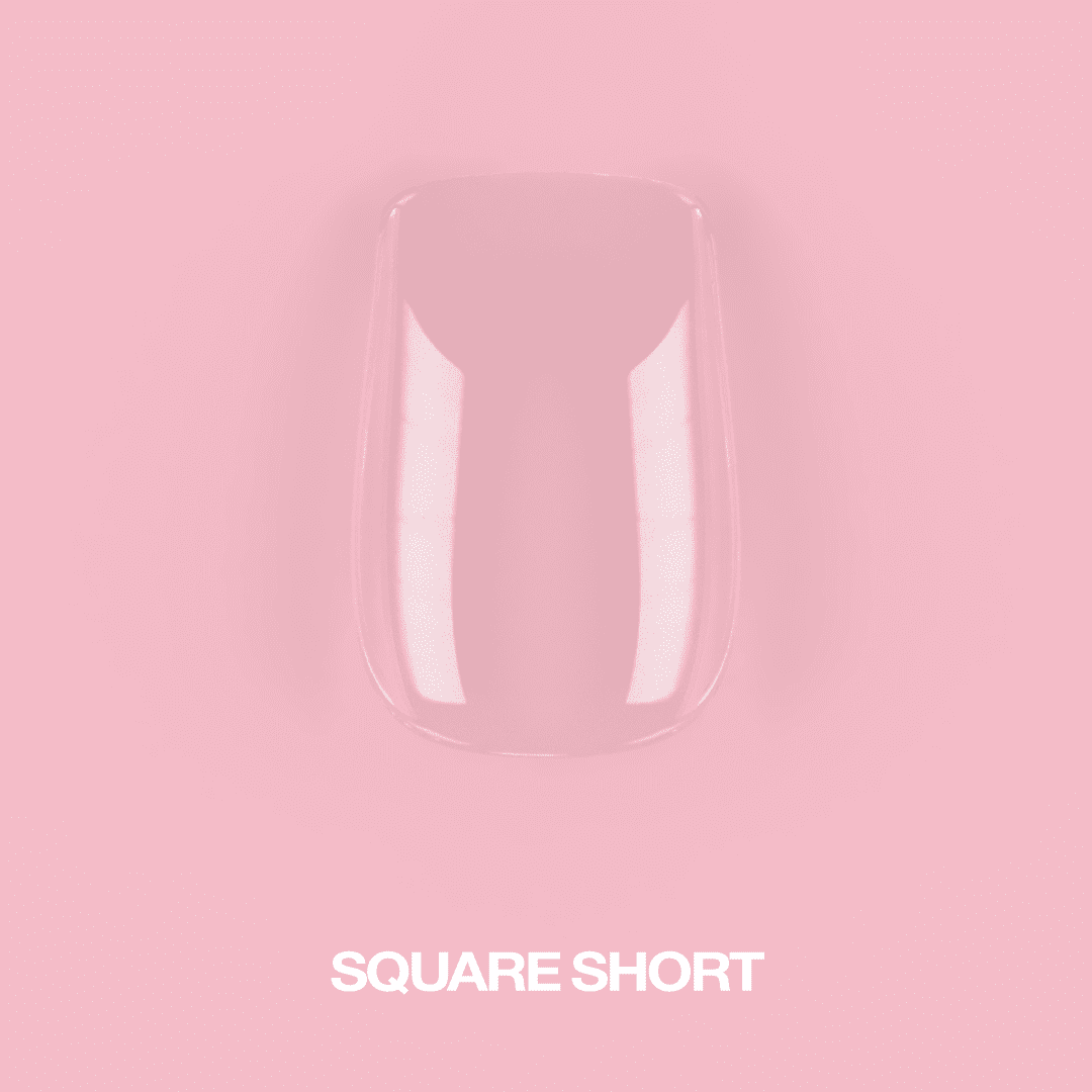 Tips de extensão em gel Luna Square Short 500 un.