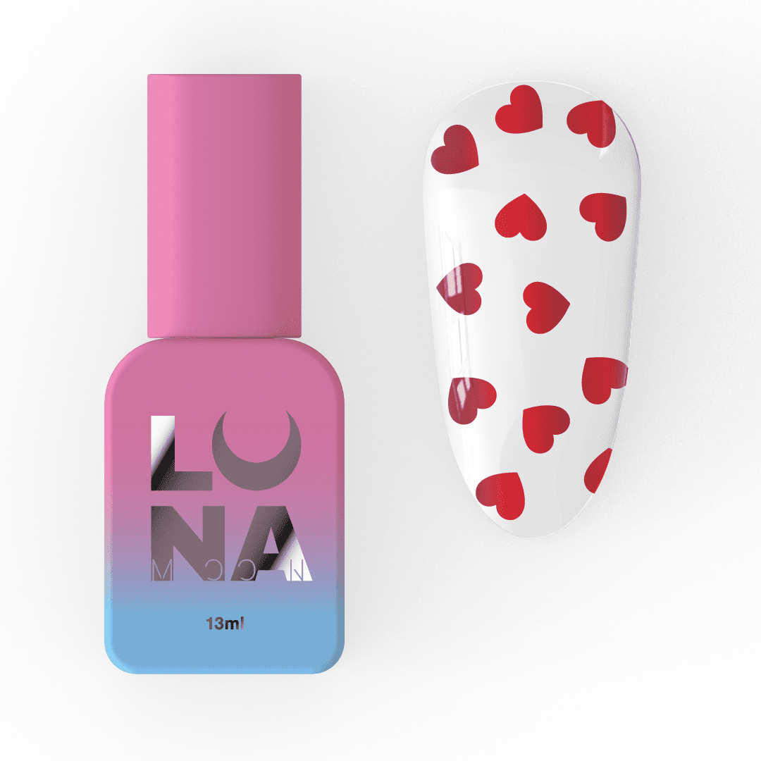 LUNAmoon Top Romantic, 13 ml - top com corações vermelhos