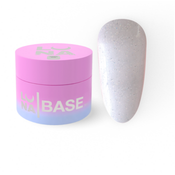 Base de Verniz de Gel LUNA Cover Base 11, 30 ml – base leitosa com glitter