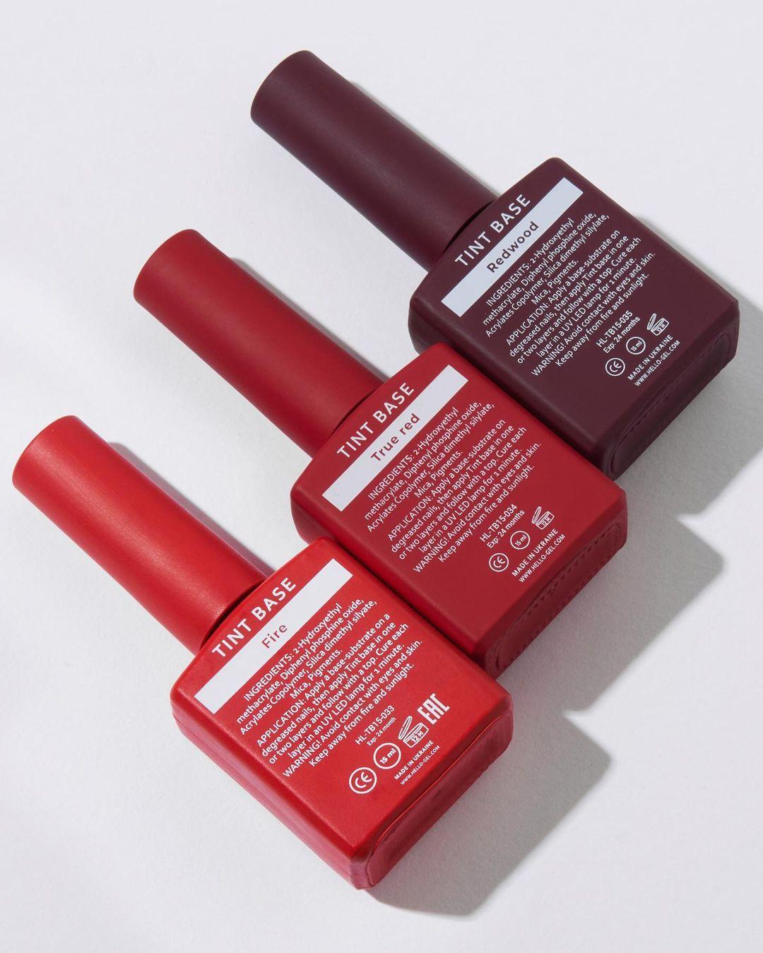 HEYLOVE Tint Base TRUE RED, 15 ml – base de Verniz de Gel vermelha clássica - Image 4