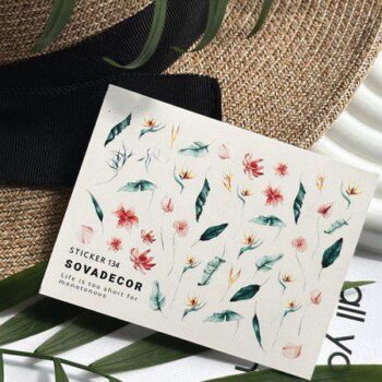 Autocolantes de água para unhas SOVADECOR 134