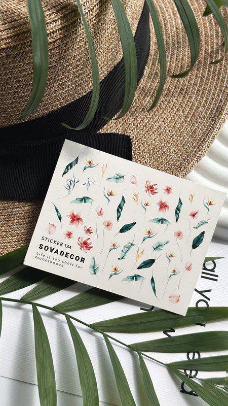 Autocolantes de água para unhas SOVADECOR 134