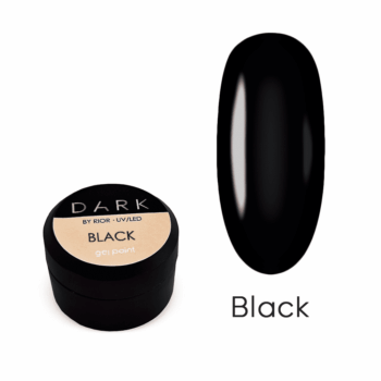DARK BLACK GEL PAINT, 4 ml — gel para nail art