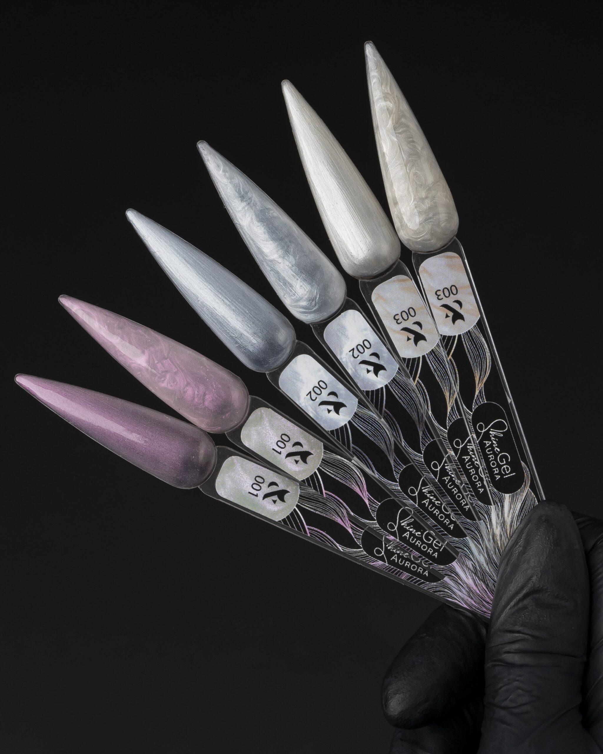 F.O.X Shine Gel Aurora 001, 15 ml (jar) - Image 2