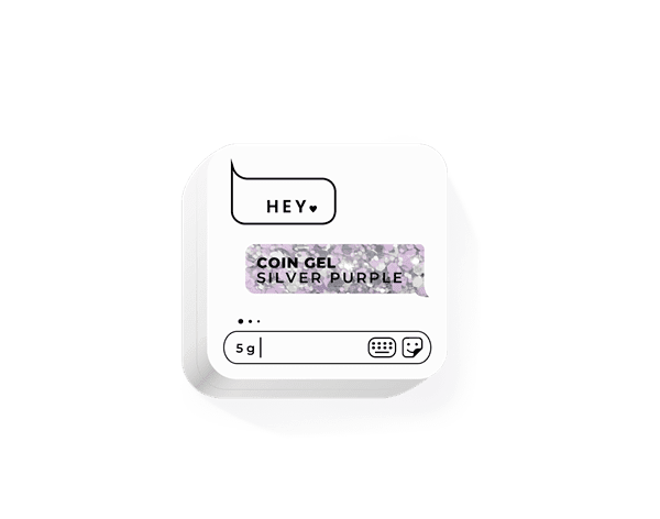 HEYLOVE Coin gel Silver Purple, 5 g