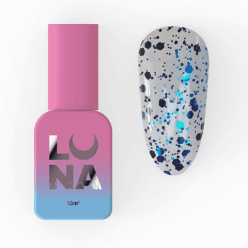 LUNAmoon Glassy Top com glitter azul, 13 ml – sem goma
