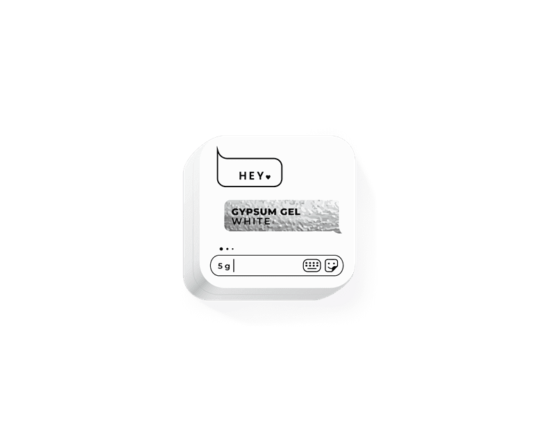 HEYLOVE Gypsum Gel White 5 g – gel para nail art 3D branco