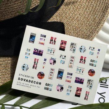 Autocolantes de água para unhas SOVADECOR 130