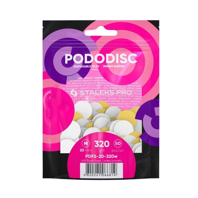 Discos abrasivos STALEKS M PDFS-20-320 (50 un.) com espuma