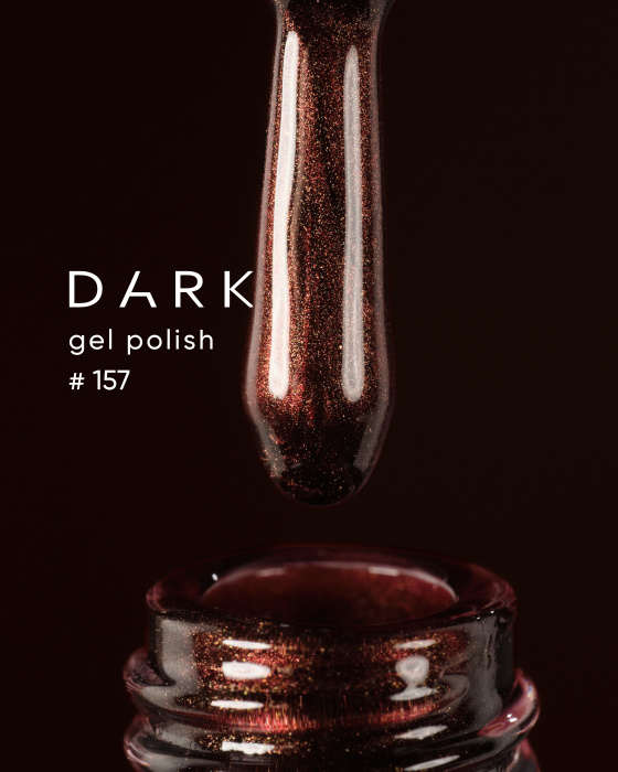 DARK Gel Polish 157, 6 ml – verniz gel castanho escuro