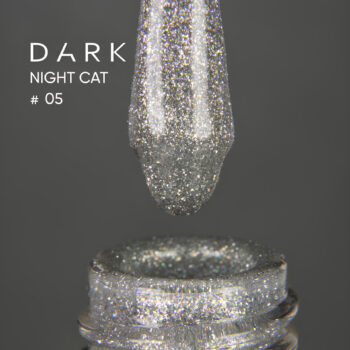 DARK Night Cat 05 – verniz gel olho de gato prateado, 10 ml