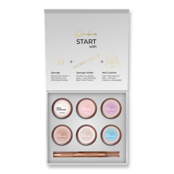 HEYLOVE Nail Cushion Set “WHITE” – conjunto para ombré e pintura, 6 un.