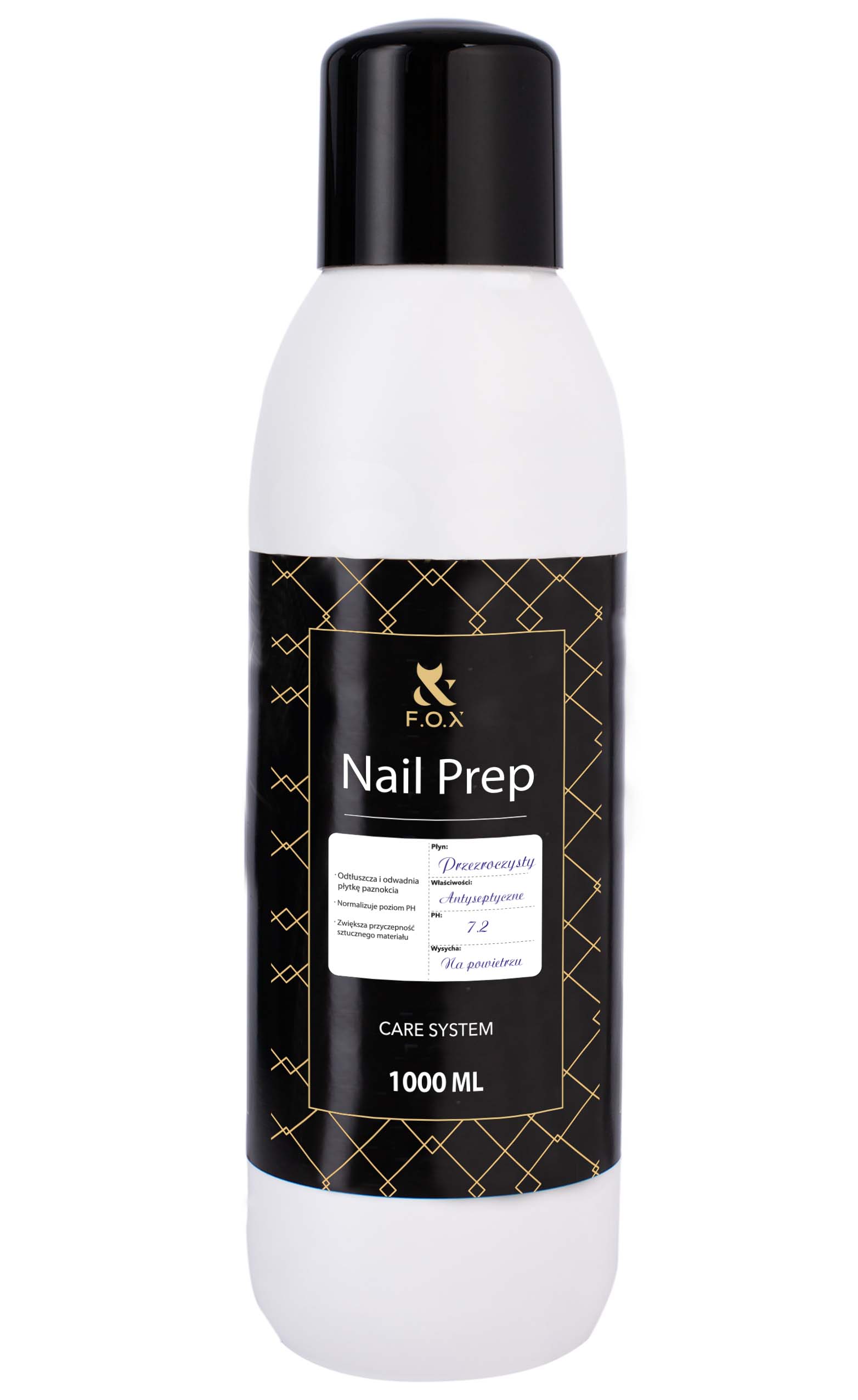 F.O.X Nail Prep, 1000 ml – desengordurante para unhas