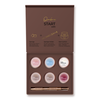 HEYLOVE Nail Cushion Set “BROWN” – conjunto para ombré, 6 un.