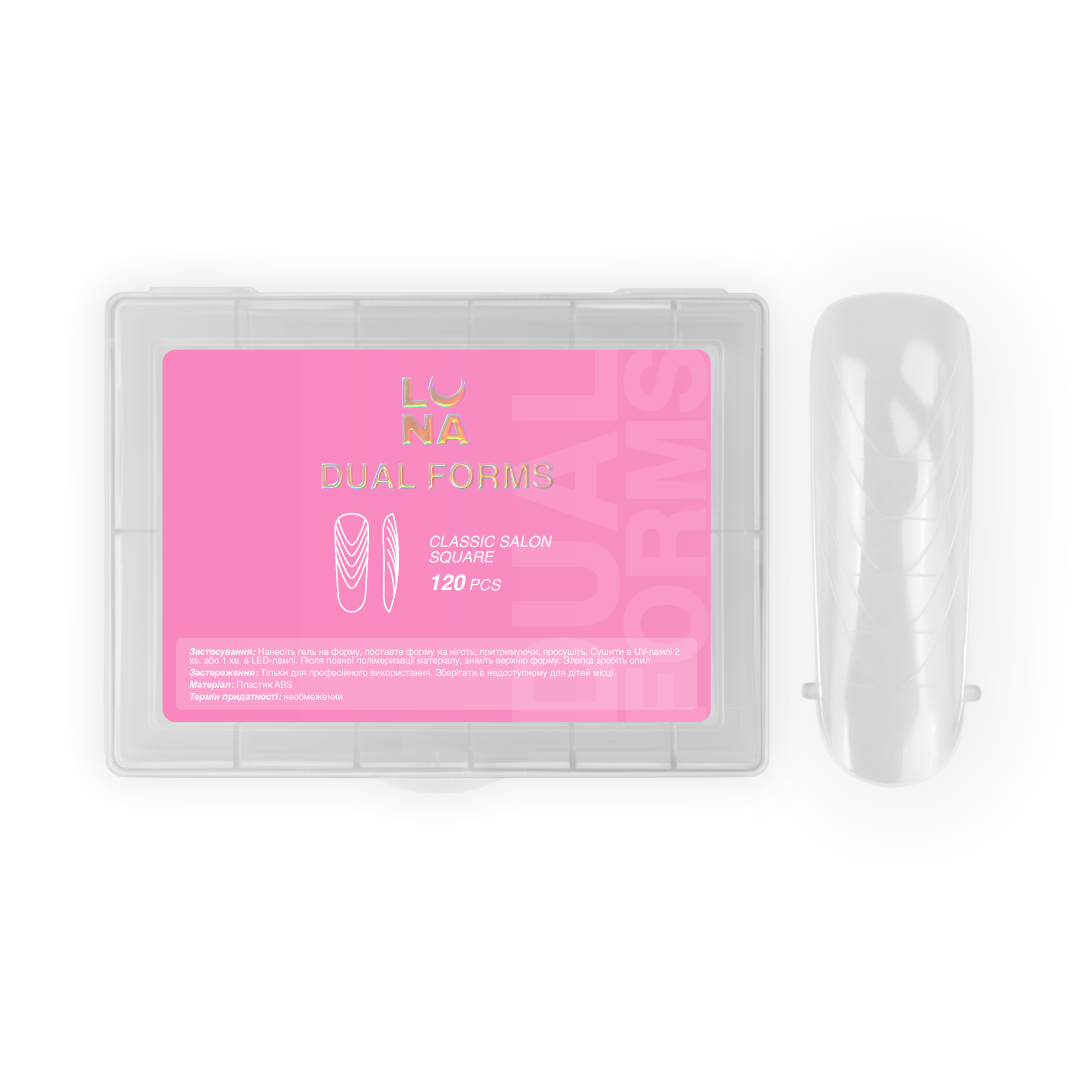 LUNAmoon Dual Forms Classic Salon Square, 120 un. – quadrado clássico de salão