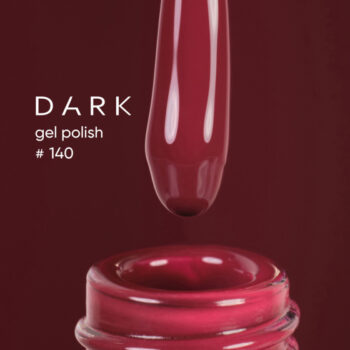Dark Gel Polish 140, 6 ml – verniz híbrido vermelho escuro