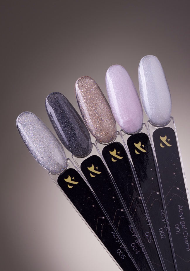 F.O.X Acryl Gel Charm Graphite 004 - acrigel com brilho, 15 ml - Image 2