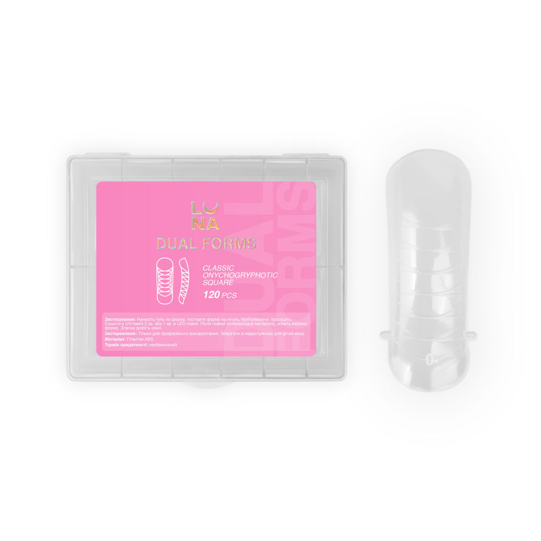 LUNAmoon Dual Classic Onychogryphotic Square, 120 un. – formas superiores quadradas