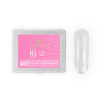 LUNAmoon Dual Nail Forms Classic Square, 120 un. – quadrado clássico