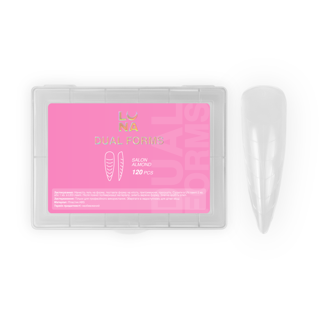 LUNAmoon Dual Forms Salon Almond, 120 un. – amêndoa de salão