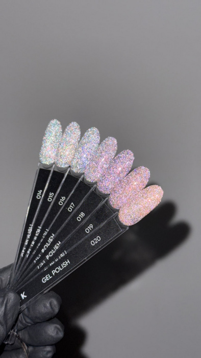 Dark Gel Polish Flash 16, 10 ml – verniz híbrido com efeito flash (prateado-lilás) - Image 2