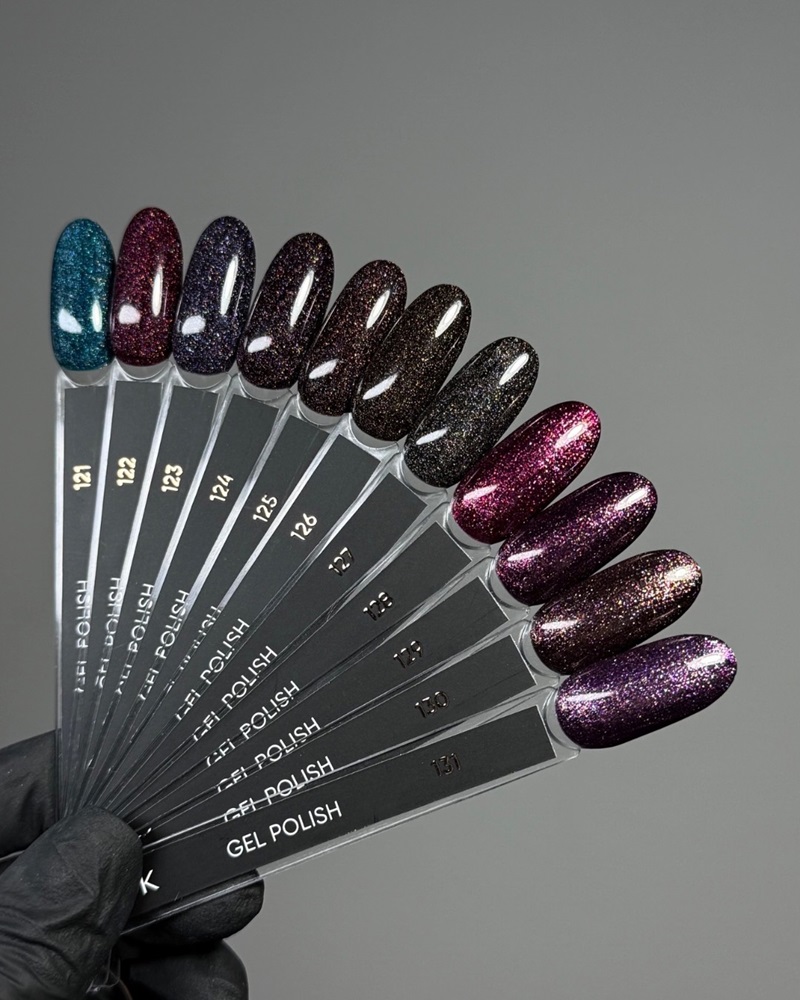 Verniz gel Dark Gel Polish 121, 6 ml – azul com partículas - Image 2