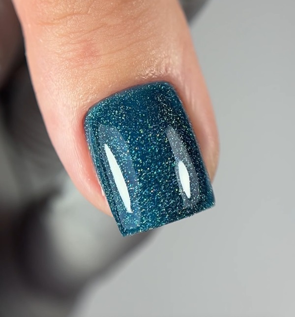 Verniz gel Dark Gel Polish 121, 6 ml – azul com partículas - Image 3