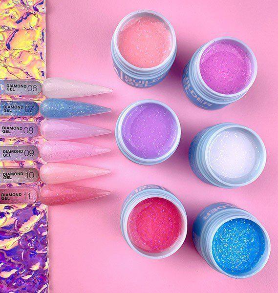 LUNAmoon Diamond Gel 09, 15 ml – gel com folha finamente cortada - Image 3